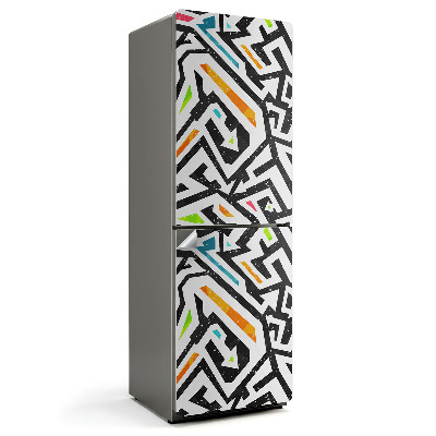 Autocolant pentru frigider Model de linie abstract