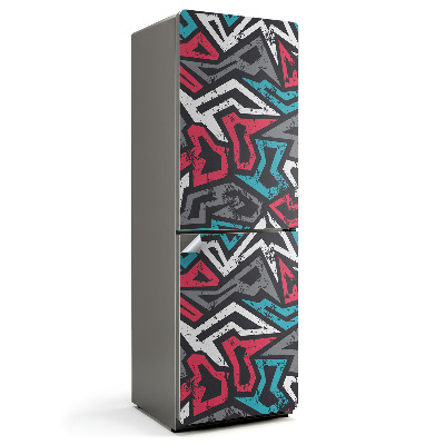 Autocolant pentru frigider Modele geometrice dinamice