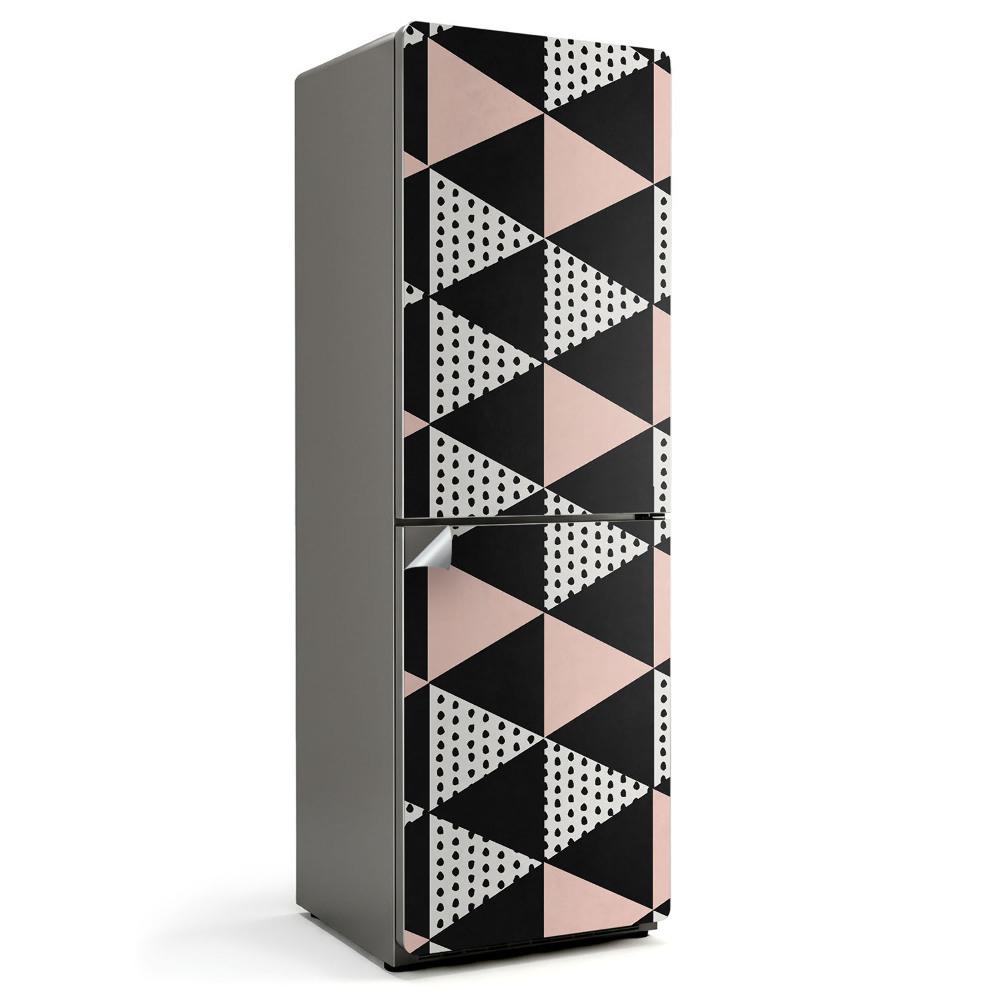 Autocolant pentru frigider Model geometric triunghiular