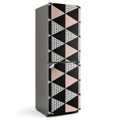 Autocolant pentru frigider Model geometric triunghiular