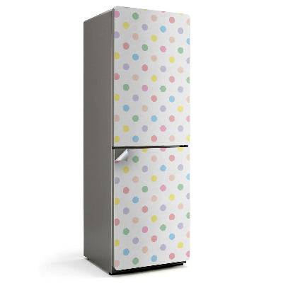 Folie pentru frigider Puncte colorate pastel