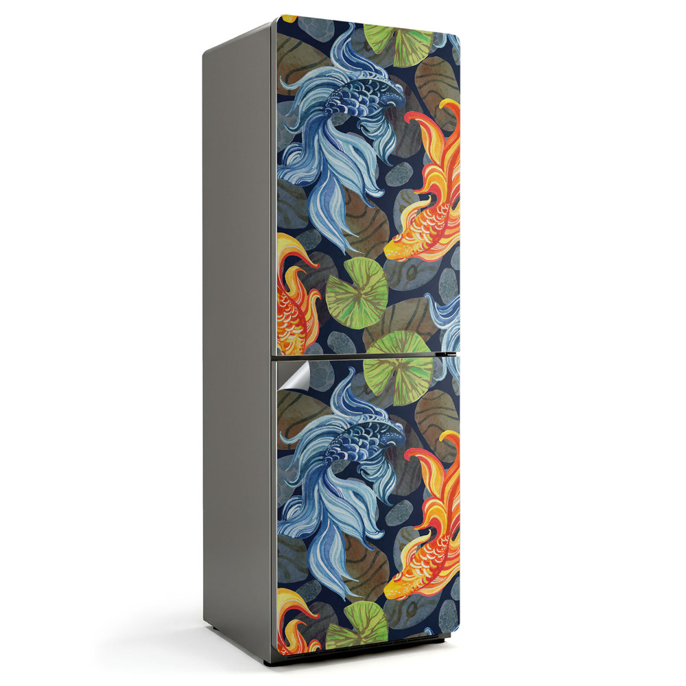 Autocolant pentru frigider Model cu motive acvatice