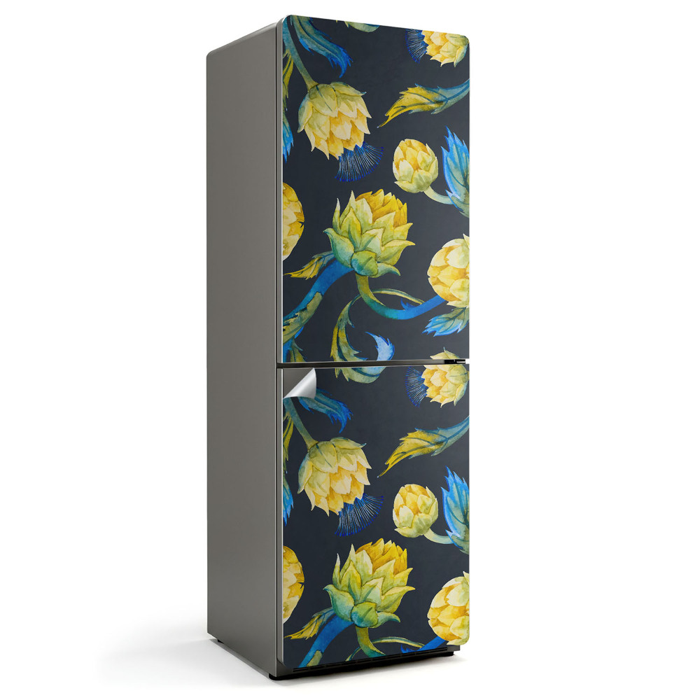 Folie frigider Model floral pictural