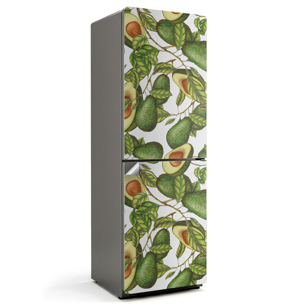 Folie pentru frigider Model cu avocado și frunze