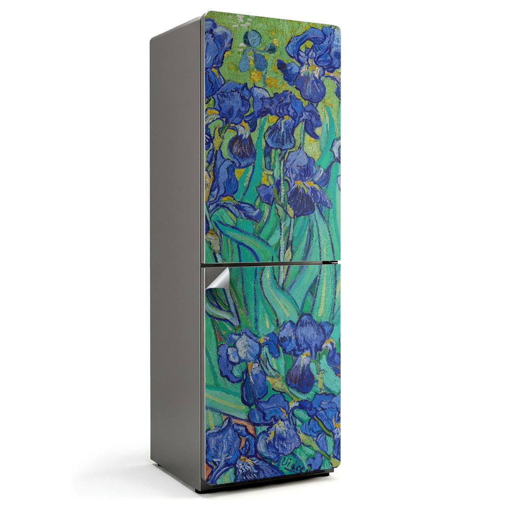 Autocolant pentru frigider Model floral de iriși