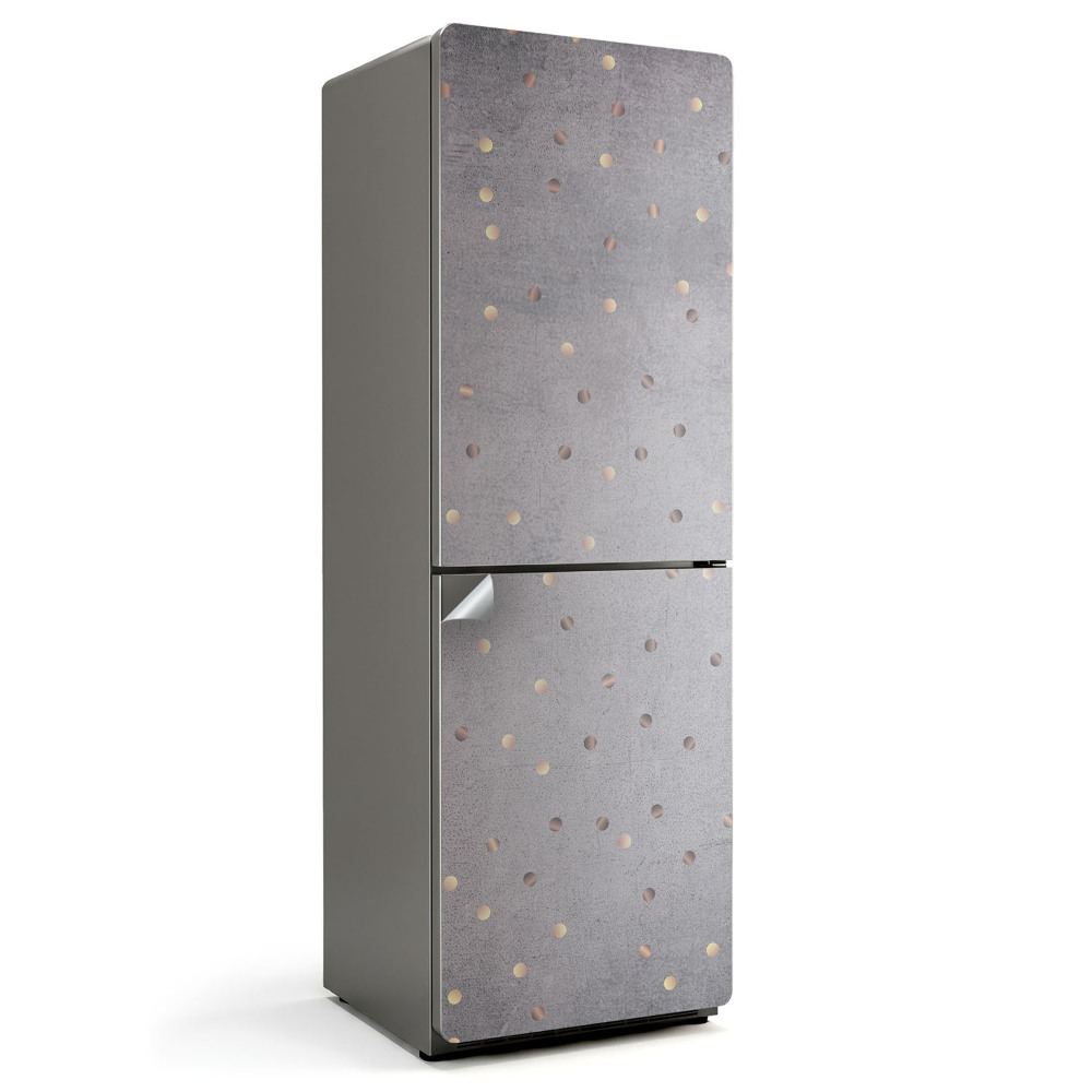 Autocolant pentru frigider Cercuri mici împrăștiate