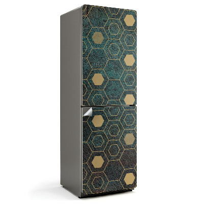 Autocolant pentru frigider Model hexagonal cu rame