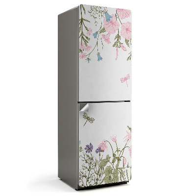 Folie frigider Model floral cu insecte