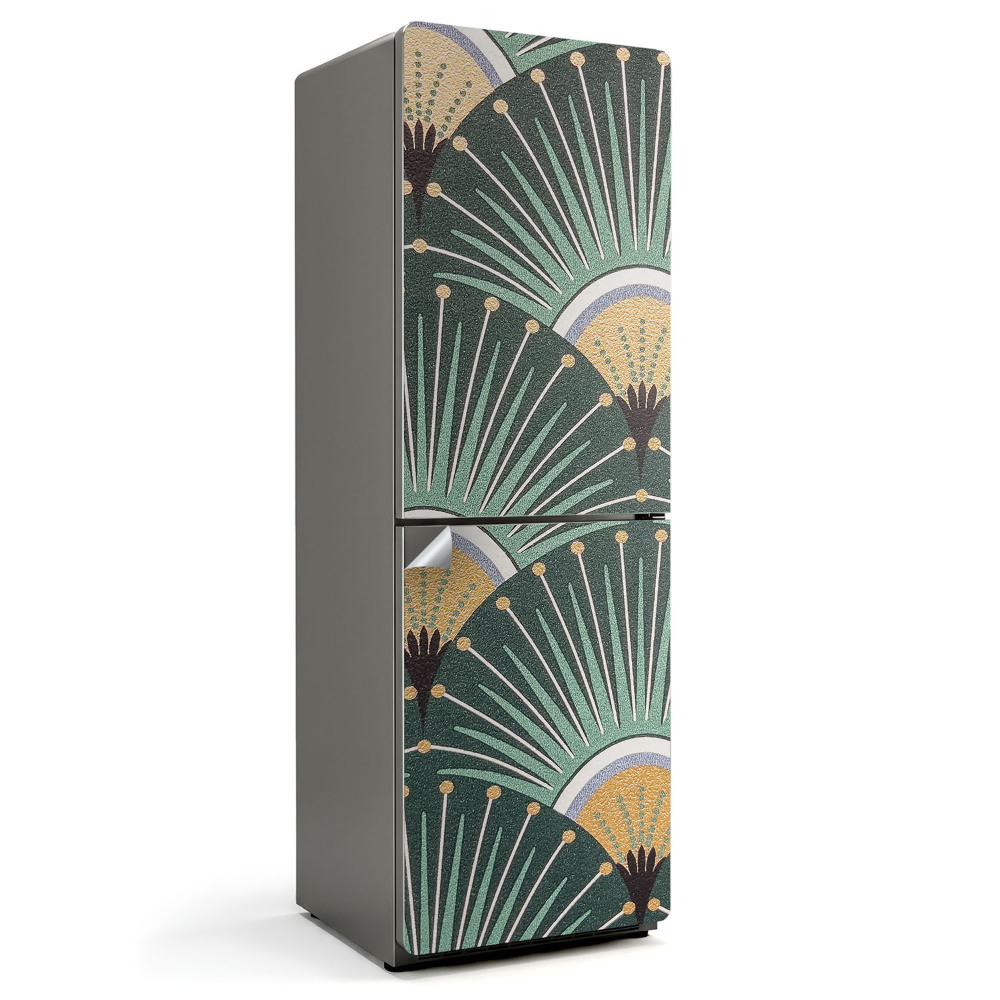 Autocolant pentru frigider Model de evantai și linie