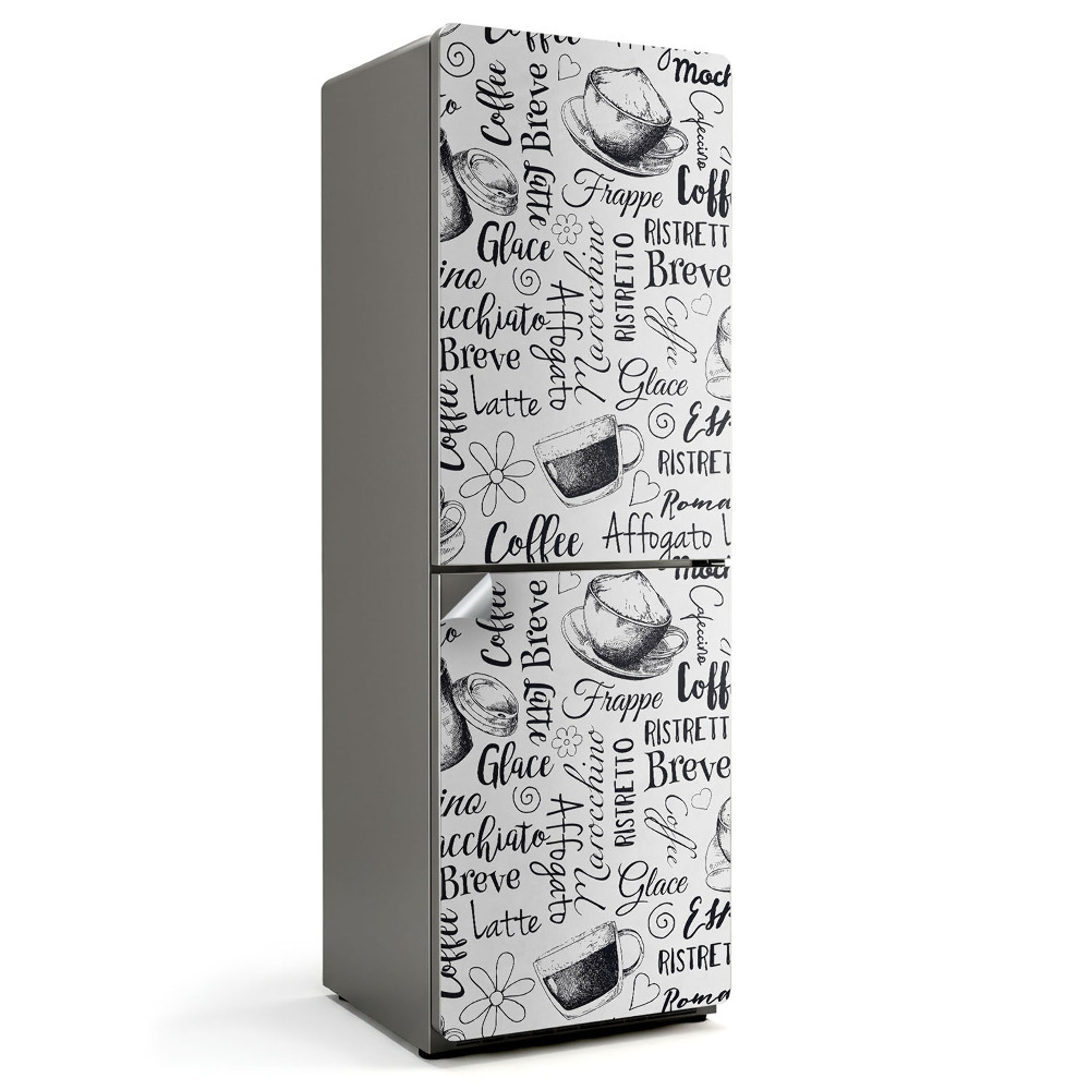 Folie pentru frigider Modele de cești de cafea