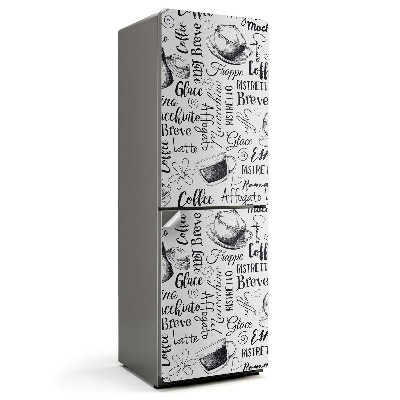 Folie pentru frigider Modele de cești de cafea