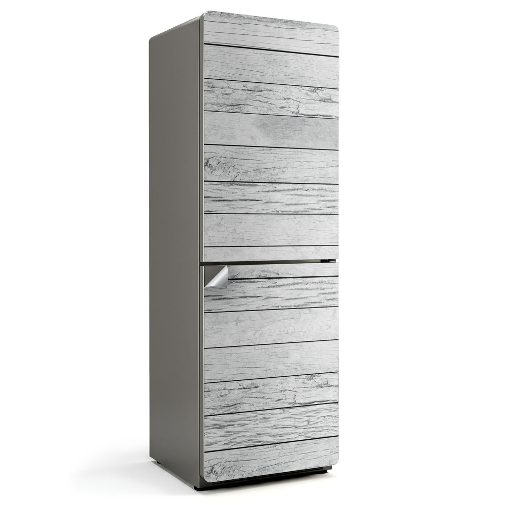 Autocolant pentru frigider Scânduri de lemn deschis la culoare