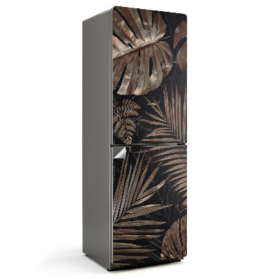Folie pentru frigider Frunze într-un model elegant