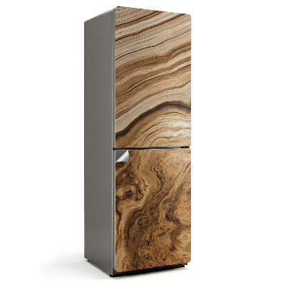 Autocolant pentru frigider Model de prim-plan cu fibre de lemn