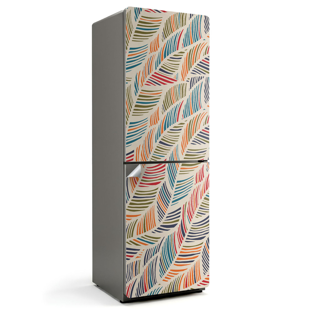 Folie pentru frigider Model de frunze în valuri