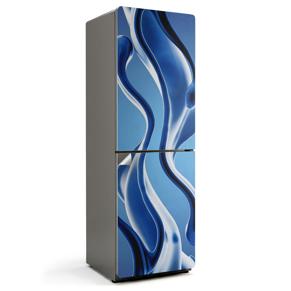 Autocolant pentru frigider Unde și forme lichide