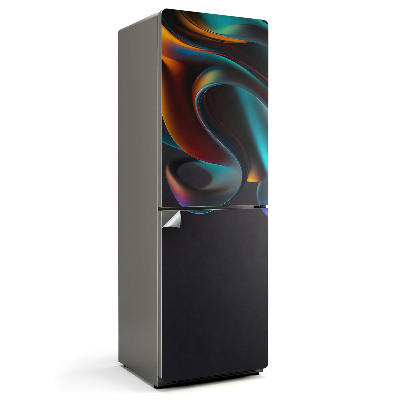 Autocolant pentru frigider Valuri și forme abstracte