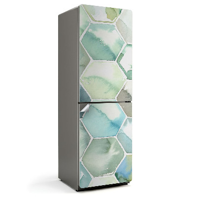 Folie frigider Model hexagonal în acuarelă