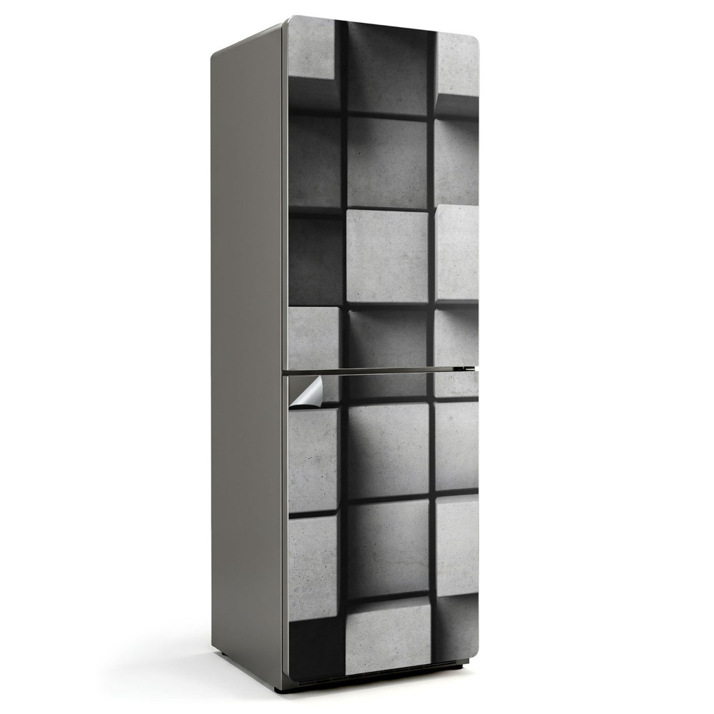 Folie frigider Blocuri geometrice 3D