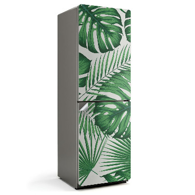 Autocolant pentru frigider Compoziția frunzelor tropicale