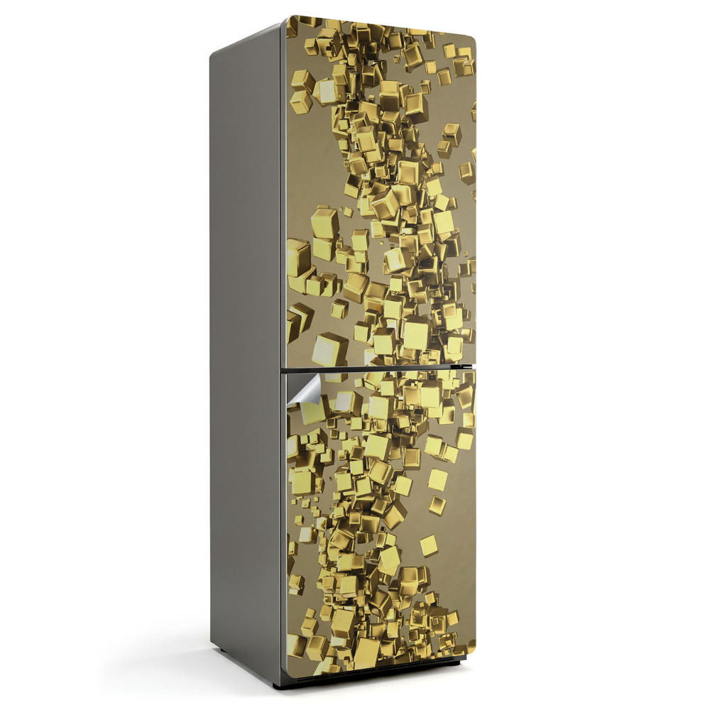 Folie pentru frigider Blocuri 3D dinamice