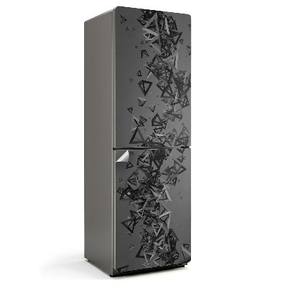 Autocolant pentru frigider Triunghiuri 3D abstracte