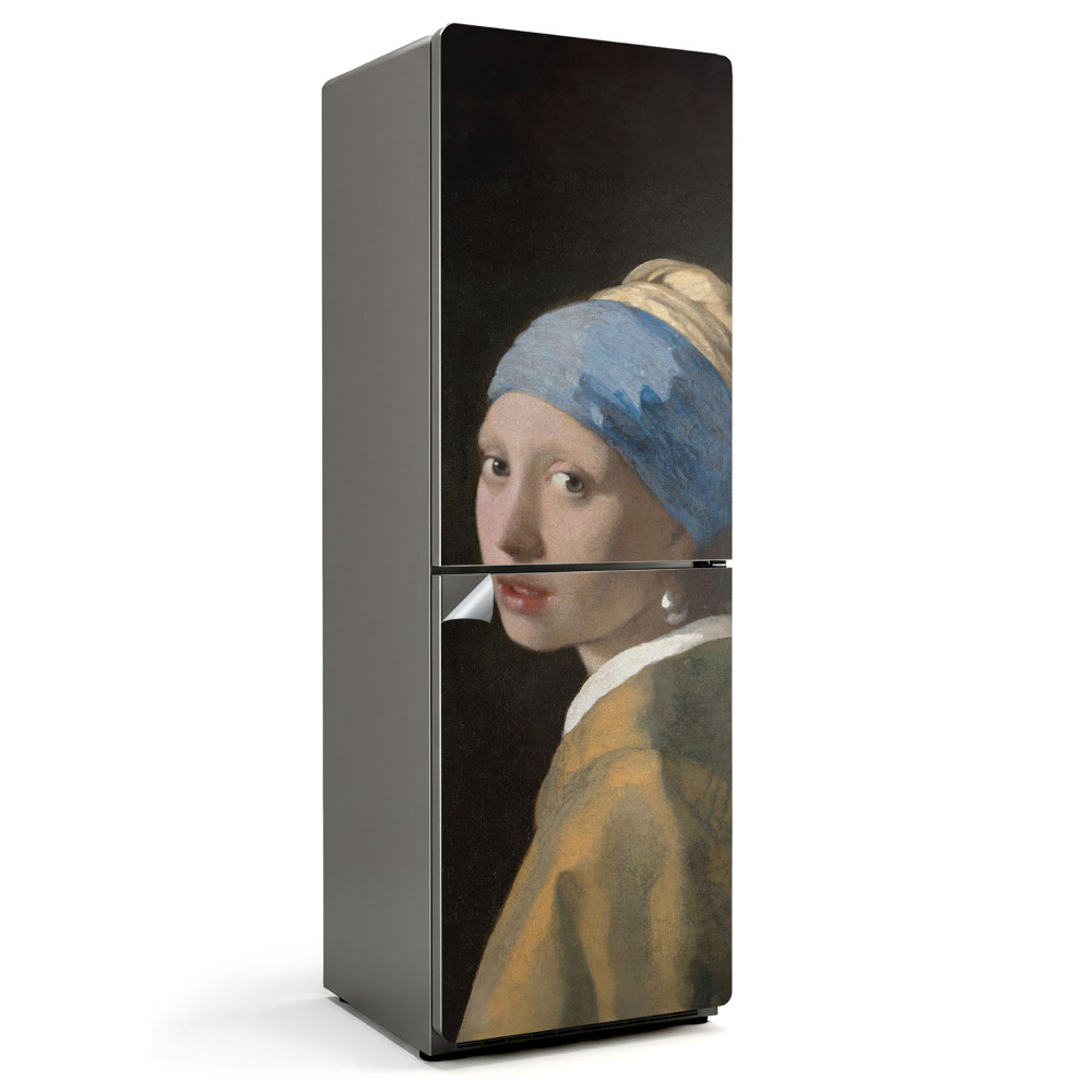 Folie pentru frigider Portretul unei fete cu o perlă