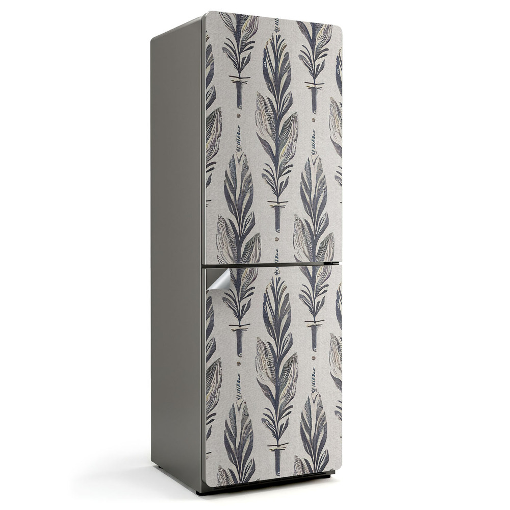 Autocolant pentru frigider Ilustrație verticală cu pene