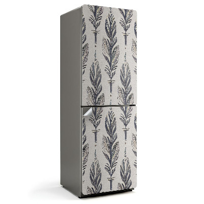 Autocolant pentru frigider Ilustrație verticală cu pene