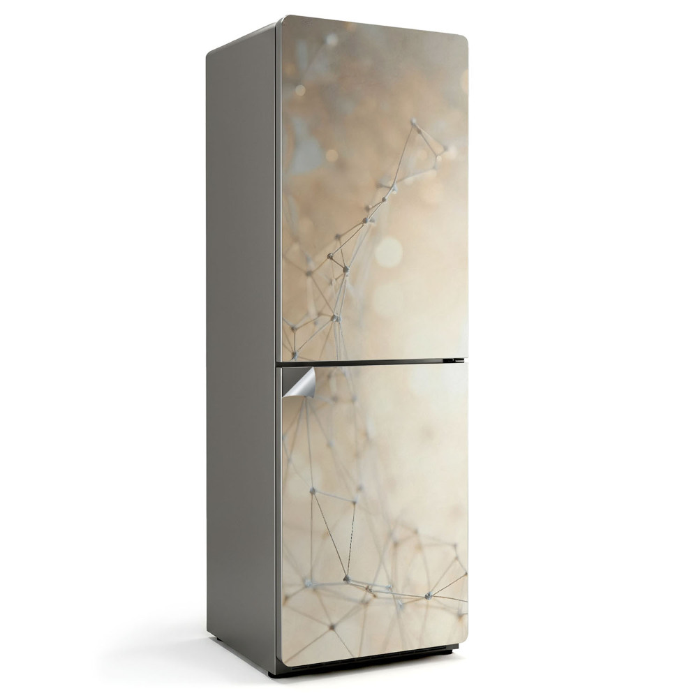 Autocolant pentru frigider Rețea abstractă de linii