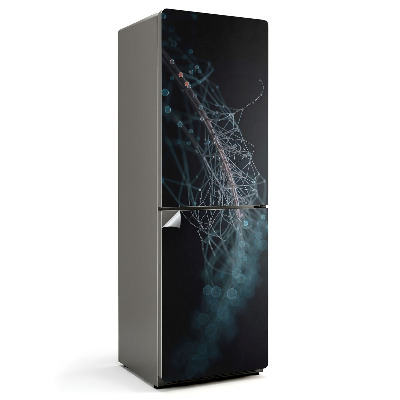 Autocolant pentru frigider Linii și bule abstracte