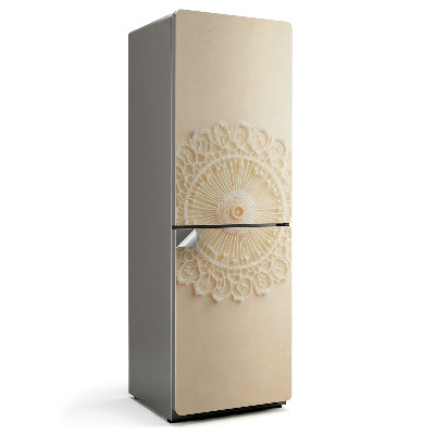 Autocolant pentru frigider Model de dantelă într-un cerc