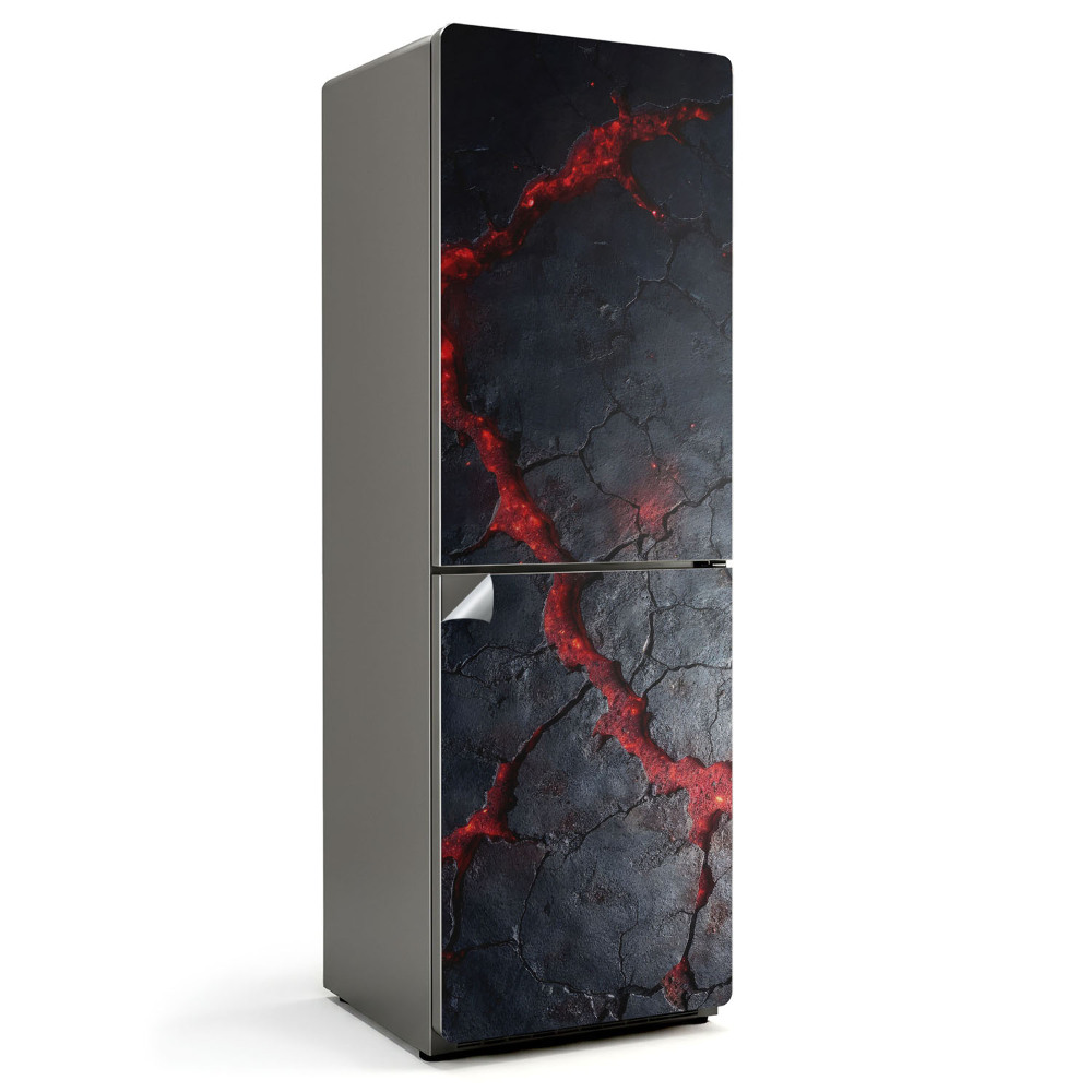 Folie frigider Suprafață crăpată cu lavă