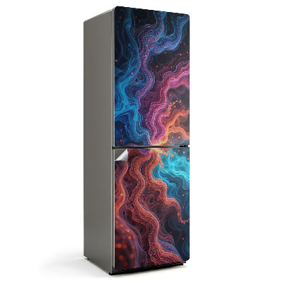 Autocolant pentru frigider Unde de energie dinamică