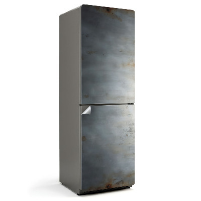 Autocolant pentru frigider Textură metalică cu zgârieturi