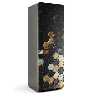 Folie pentru frigider Model hexagonal geometric