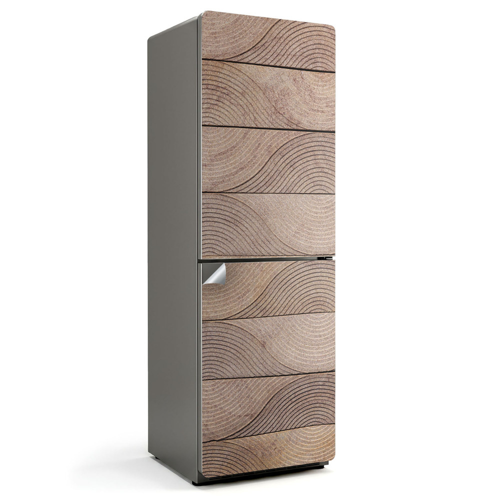 Folie pentru frigider Model ondulat de lemn