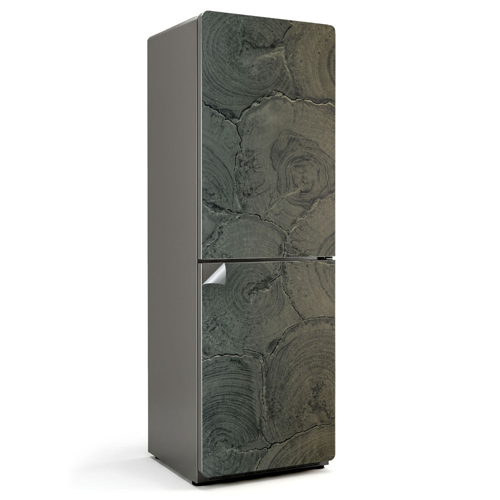 Autocolant pentru frigider Model de lemn cu noduri