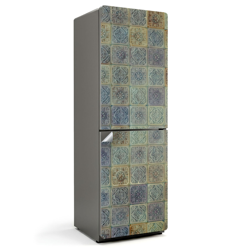 Autocolant pentru frigider Model mozaic cu ornamente