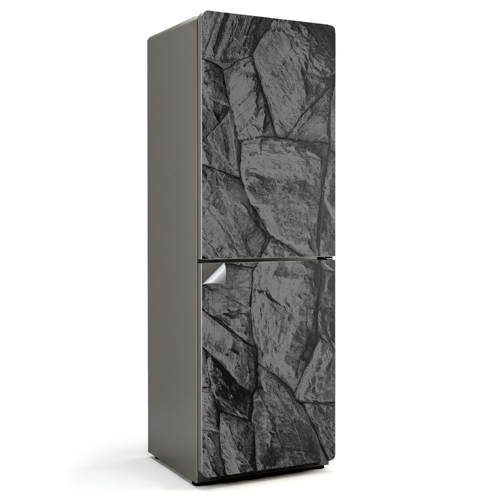 Folie frigider Textură de perete de piatră