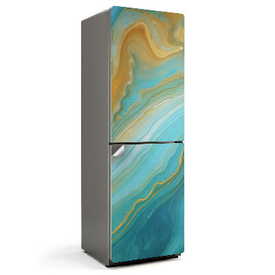Autocolant pentru frigider Valuri de culoare abstracte