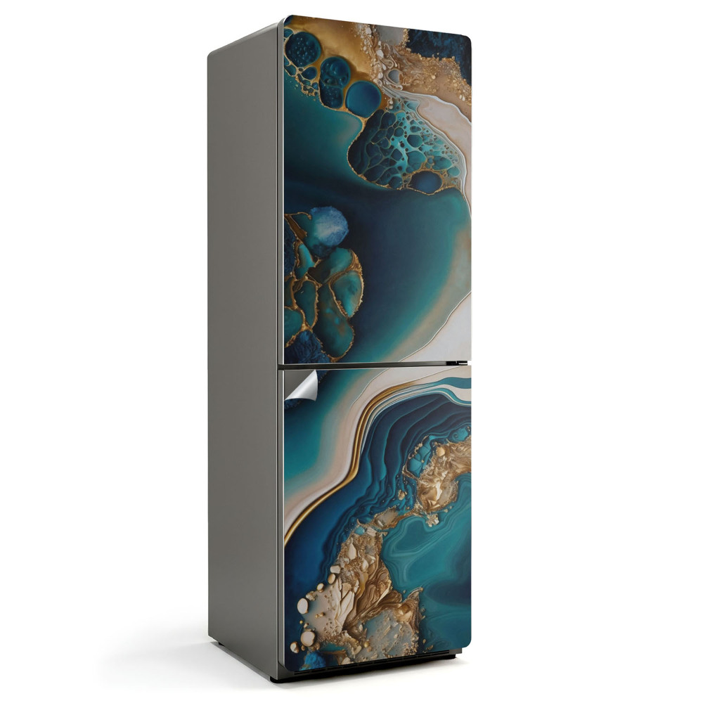 Autocolant pentru frigider Unde și structuri abstracte