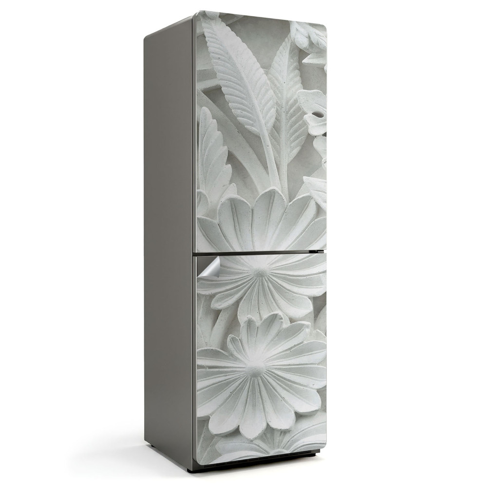 Folie pentru frigider Model floral în relief