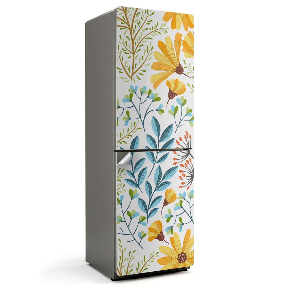 Folie frigider Model floral cu frunze