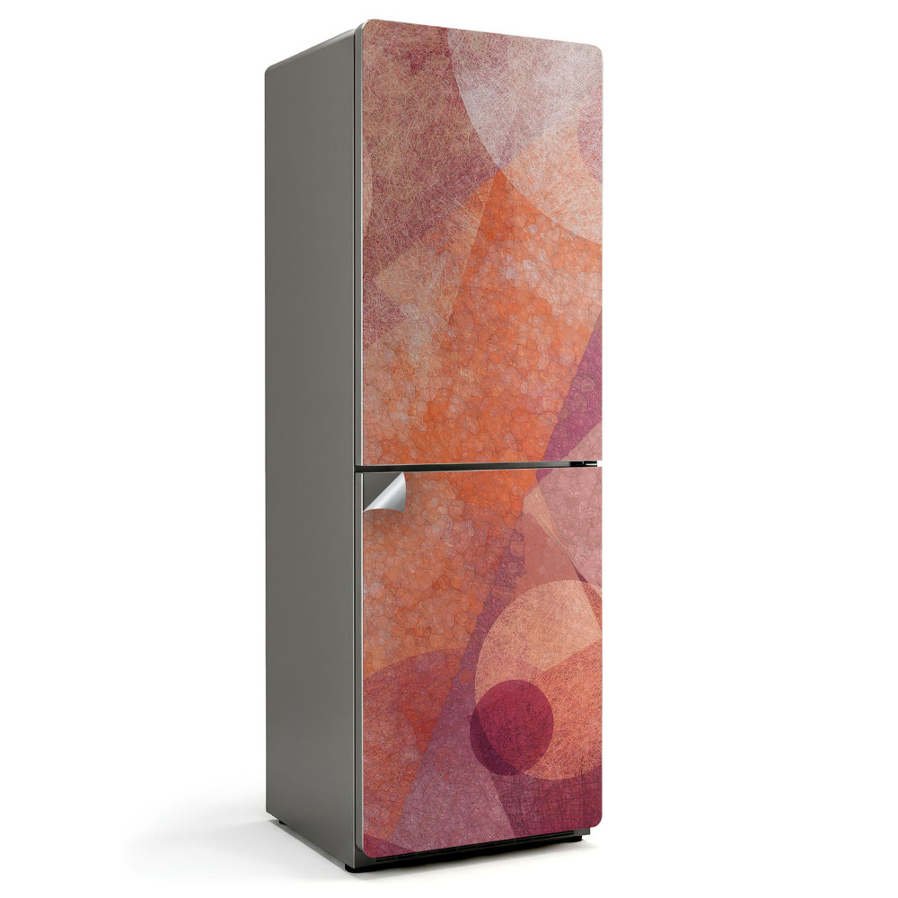 Folie pentru frigider Model abstract cu cercuri