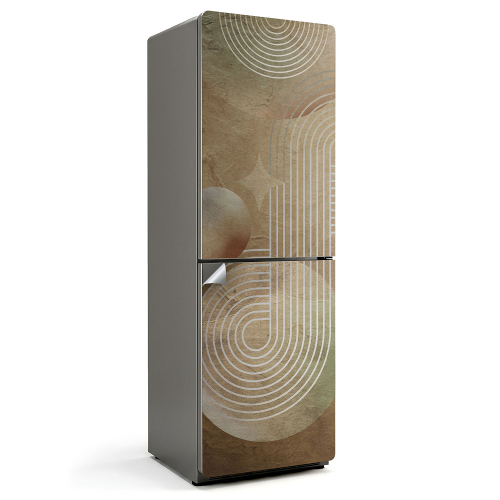 Folie frigider Linii și cercuri abstracte