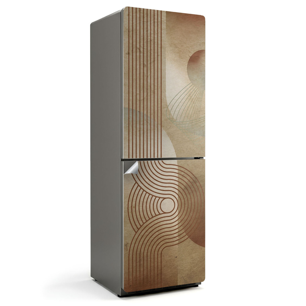 Folie pentru frigider Linii și forme abstracte