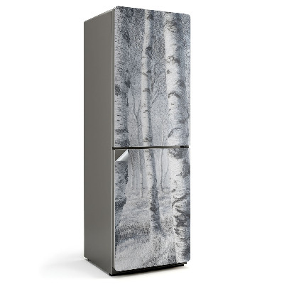 Autocolant pentru frigider Peisaj forestier cu copaci
