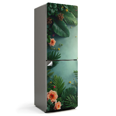 Folie frigider Model floral cu frunze