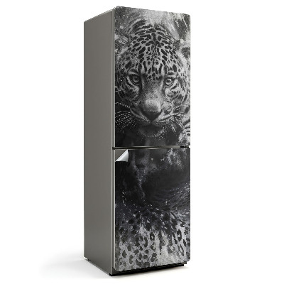 Autocolant pentru frigider Jaguar în sălbăticie